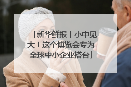 新华鲜报丨小中见大！这个博览会专为全球中小企业搭台