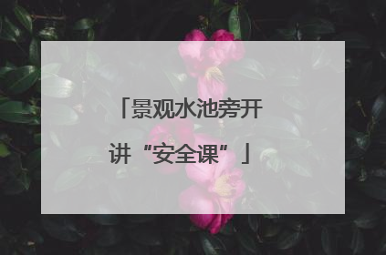 景观水池旁开讲“安全课”