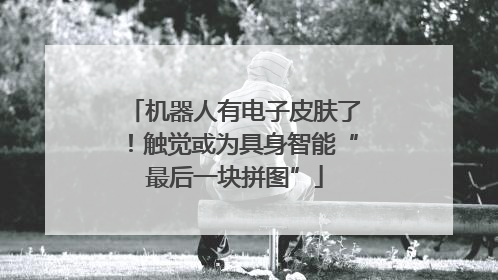 机器人有电子皮肤了！触觉或为具身智能“最后一块拼图”