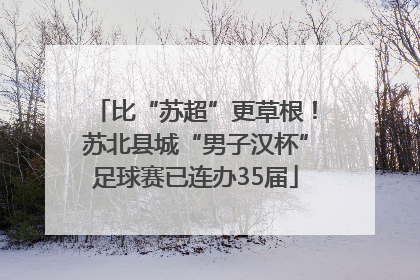 比“苏超”更草根！苏北县城“男子汉杯”足球赛已连办35届
