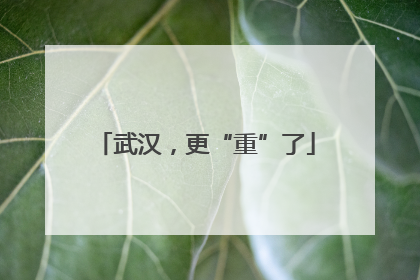 武汉，更“重”了
