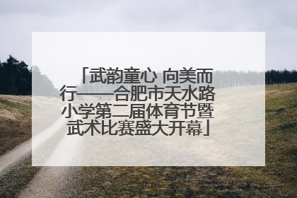 武韵童心 向美而行——合肥市天水路小学第二届体育节暨武术比赛盛大开幕