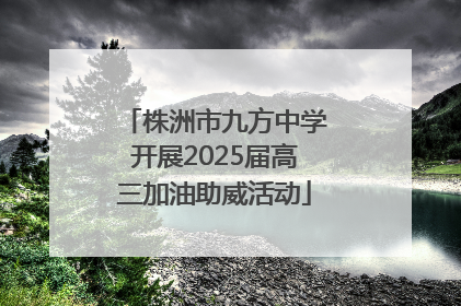 株洲市九方中学开展2025届高三加油助威活动