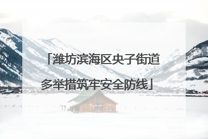 潍坊滨海区央子街道多举措筑牢安全防线