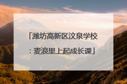 潍坊高新区汶泉学校：麦浪里上起成长课