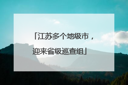 江苏多个地级市，迎来省级巡查组