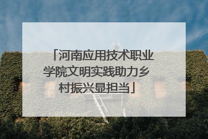 河南应用技术职业学院文明实践助力乡村振兴显担当