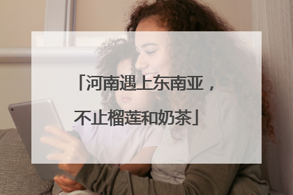 河南遇上东南亚，不止榴莲和奶茶