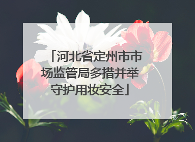 河北省定州市市场监管局多措并举守护用妆安全