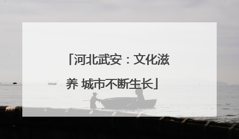 河北武安：文化滋养 城市不断生长