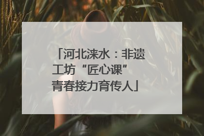 河北涞水：非遗工坊“匠心课” 青春接力育传人