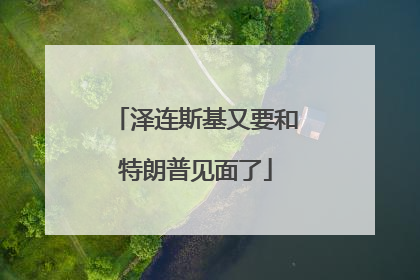 泽连斯基又要和特朗普见面了