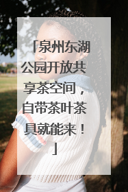 泉州东湖公园开放共享茶空间，自带茶叶茶具就能来！
