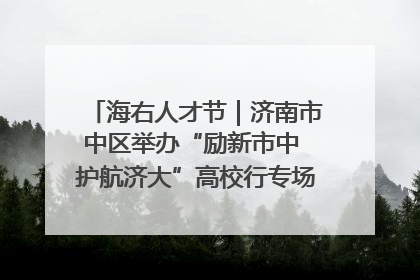 海右人才节｜济南市中区举办“励新市中 护航济大”高校行专场活动暨“青年人才 乐享市中”品牌推介会