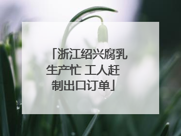 浙江绍兴腐乳生产忙 工人赶制出口订单
