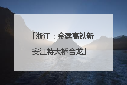 浙江：金建高铁新安江特大桥合龙