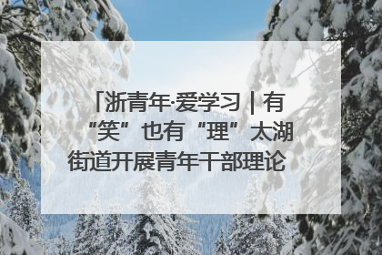 浙青年·爱学习｜有“笑”也有“理”太湖街道开展青年干部理论宣讲“开放麦”