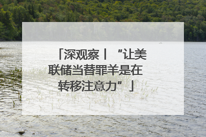 深观察丨“让美联储当替罪羊是在转移注意力”