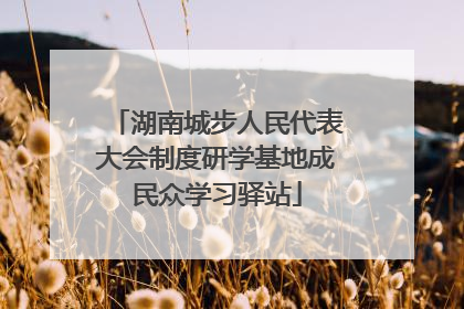 湖南城步人民代表大会制度研学基地成民众学习驿站