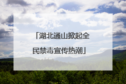 湖北通山掀起全民禁毒宣传热潮