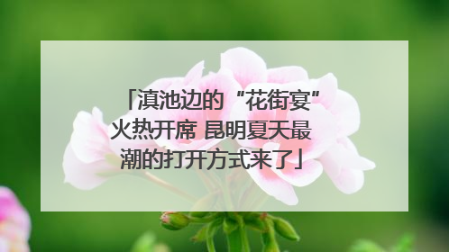 滇池边的“花街宴”火热开席 昆明夏天最潮的打开方式来了