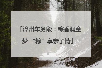 漳州车务段：粽香润童梦 “粽”享亲子情