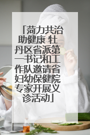 菏力共治助健康 牡丹区省派第一书记和工作队邀请省妇幼保健院专家开展义诊活动