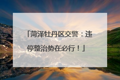 菏泽牡丹区交警：违停整治势在必行！