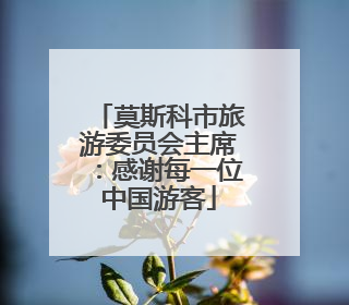 莫斯科市旅游委员会主席：感谢每一位中国游客