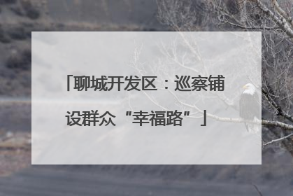 聊城开发区：巡察铺设群众“幸福路”