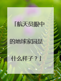 航天员眼中的地球家园是什么样子？