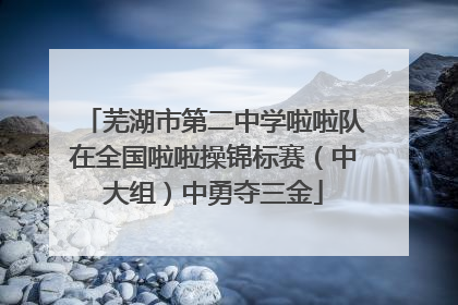 芜湖市第二中学啦啦队在全国啦啦操锦标赛（中大组）中勇夺三金