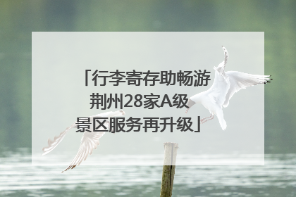 行李寄存助畅游 荆州28家A级景区服务再升级
