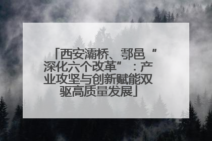 西安灞桥、鄠邑“深化六个改革”：产业攻坚与创新赋能双驱高质量发展