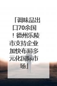 调味品出口70余国！德州乐陵市支持企业加快布局多元化国际市场
