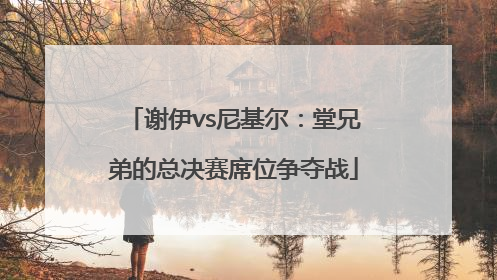 谢伊vs尼基尔：堂兄弟的总决赛席位争夺战