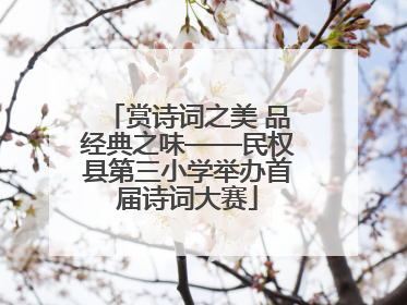 赏诗词之美 品经典之味——民权县第三小学举办首届诗词大赛
