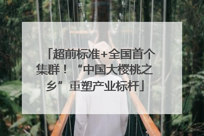 超前标准+全国首个集群！“中国大樱桃之乡”重塑产业标杆