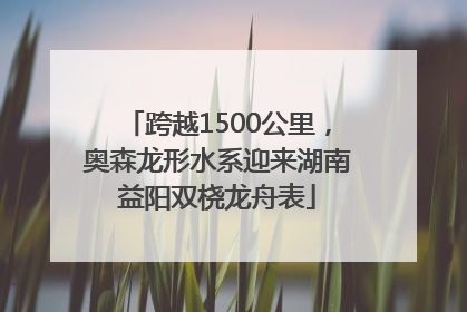 跨越1500公里，奥森龙形水系迎来湖南益阳双桡龙舟表