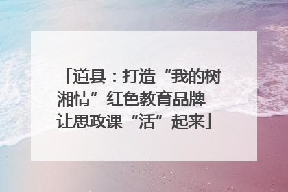 道县：打造“我的树湘情”红色教育品牌 让思政课“活”起来