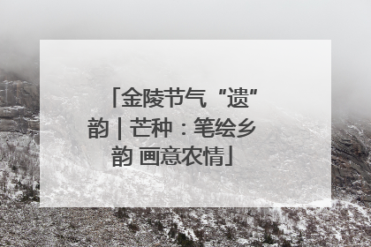 金陵节气“遗”韵｜芒种：笔绘乡韵 画意农情