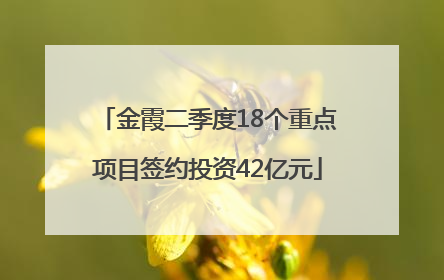 金霞二季度18个重点项目签约投资42亿元