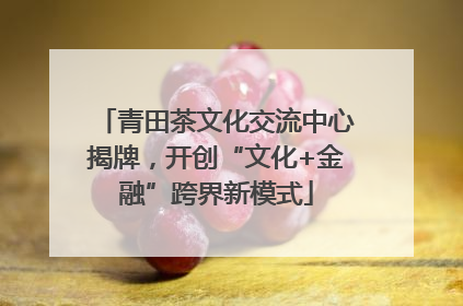 青田茶文化交流中心揭牌，开创“文化+金融”跨界新模式