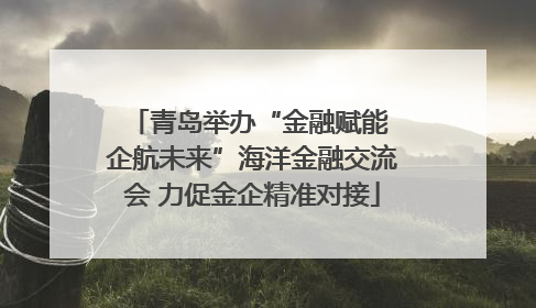 青岛举办“金融赋能 企航未来”海洋金融交流会 力促金企精准对接