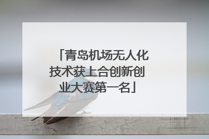 青岛机场无人化技术获上合创新创业大赛第一名