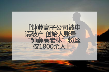 钟薛高子公司被申请破产 创始人账号“钟薛高老林”粉丝仅1800余人