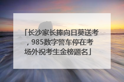 长沙家长捧向日葵送考，985数字警车停在考场外祝考生金榜题名