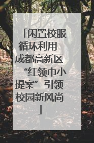 闲置校服循环利用 成都高新区“红领巾小提案”引领校园新风尚