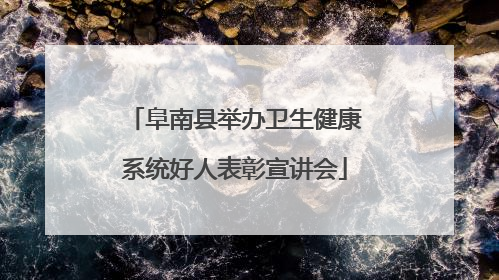 阜南县举办卫生健康系统好人表彰宣讲会
