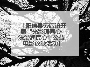 阳信县劳店镇开展“光影铸同心·法治润民心”公益电影放映活动